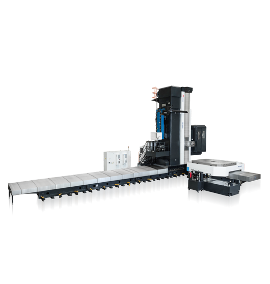 Duża pozioma frezarka CNC z długim stołem i obrotowym wrzecionem przemysłowym